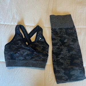 ADAPT CAMO SEAMLESS RIBBED LEGGINGS- GYMSHARK